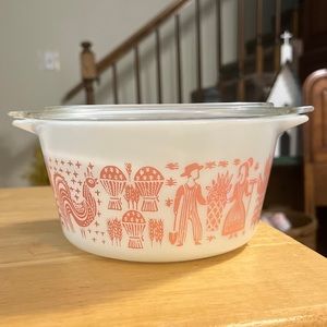 Vintage Pink Amish Butterprint bowl